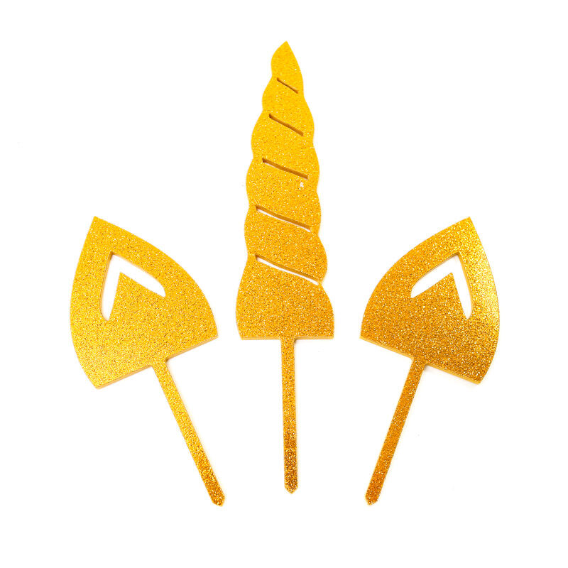 acrylic cake topper unicorn horn ears gold the famous arthur daley s