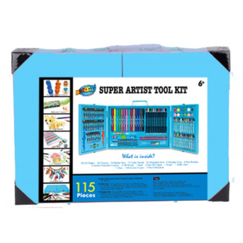 ARTOYS SUPER ARTIST TOOL KIT 115 PIECE BLUE The Famous Arthur