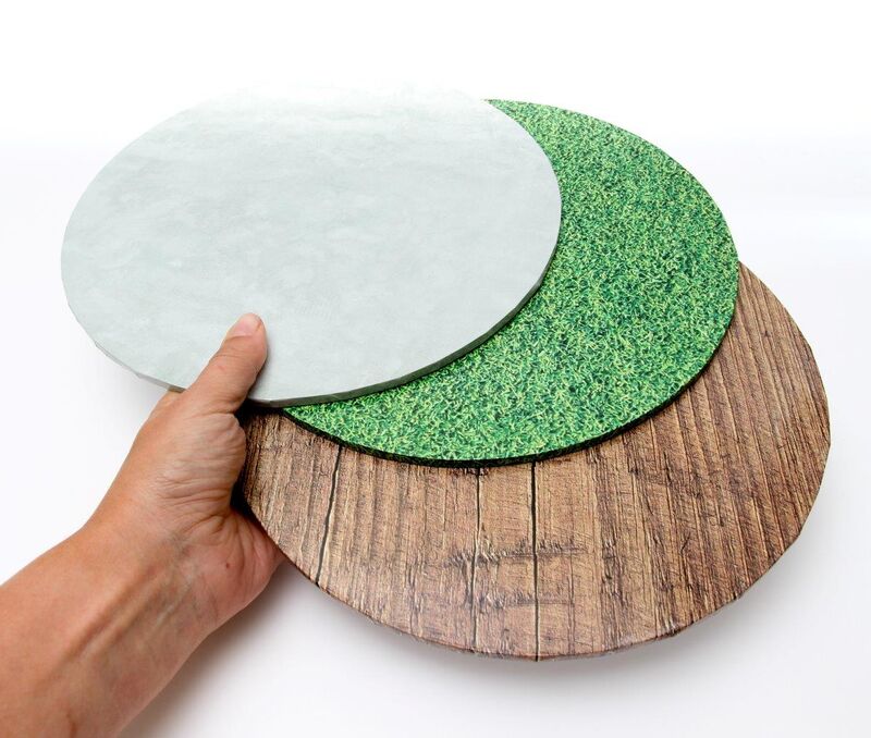 CAKE BOARD ROUND 14" WOOD GRAIN The Famous Arthur Daley's