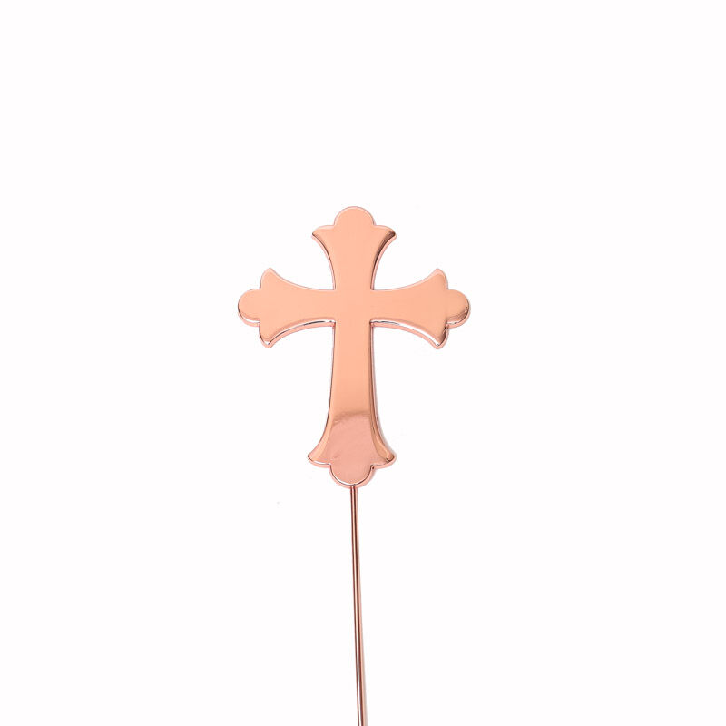 CAKE TOPPER CROSS ROSE GOLD PLATED The Famous Arthur Daley's
