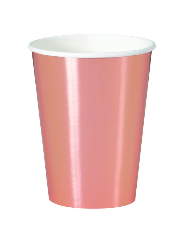 ROSE GOLD FOIL CUPS 12 OZ The Famous Arthur Daley's