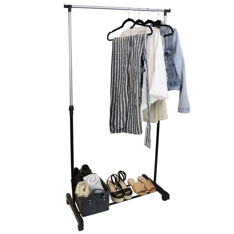 SINGLE GARMENT RACK WITH WHEELS 82X150CM The Famous Arthur Daley's